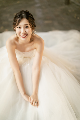 画角いっぱいのウェディングドレス♡