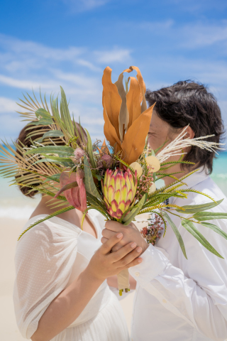 お洒落なブーケは全種類アップグレード料金なし!