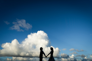 【青空ビーチフォト】真っ青な真夏の空!【7月撮影】