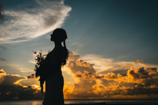 【サンセットフォト】雲が幻想的な夕焼け♪