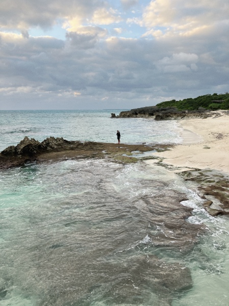 寒かろう、海であろうと、気にしない！