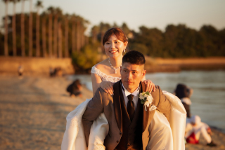 夕陽に包まれて