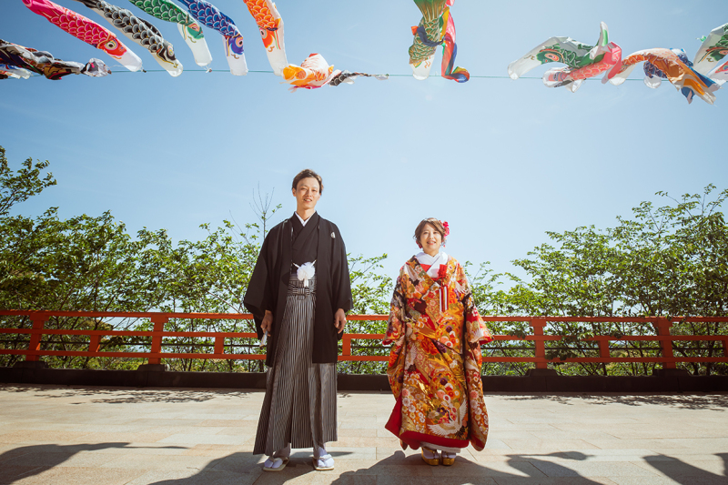 鯉のぼりと祝う、和の晴れ舞台