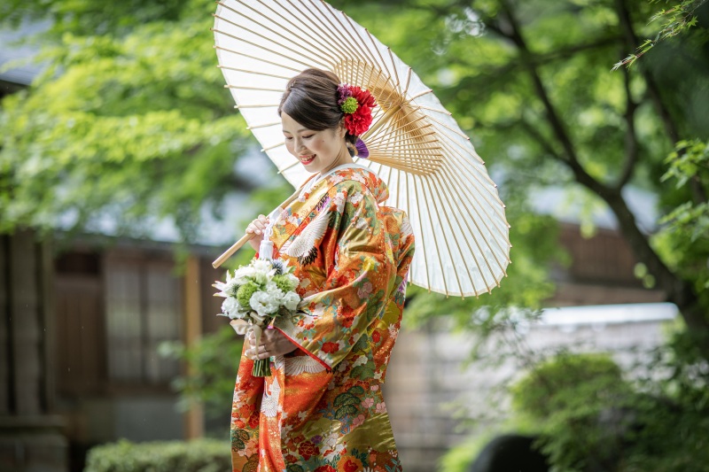 夏の撮影・・・色打掛をご紹介！