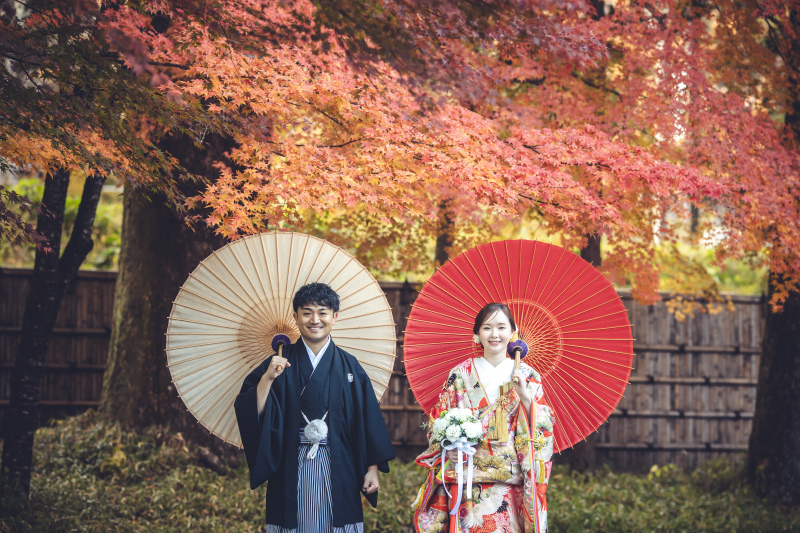 1番人気の和装×紅葉受付開始です♡♥♡