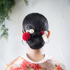 正統派！和装シニヨンヘア