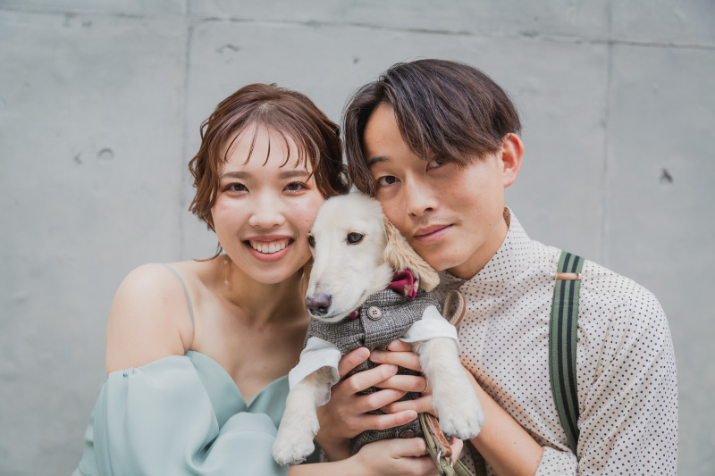 ペットとの撮影OK!一緒に叶えるウェディングフォト♡
