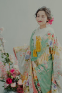 春カラー♪パステルカラーの色打掛でスタジオフォト