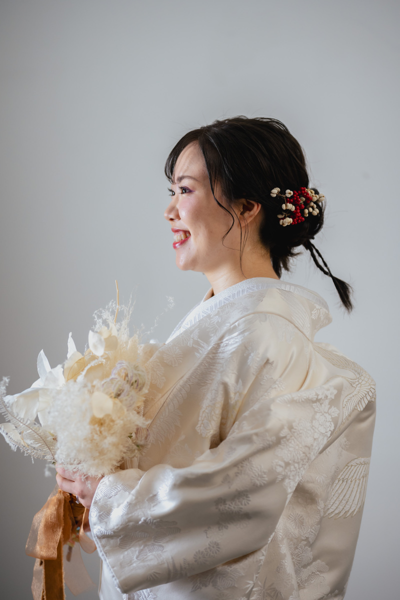【フォトレポート】お任せヘアで和装×スタジオフォト