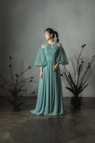 夏カラーの2wayドレス