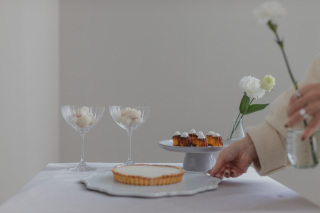 パーティー風に装飾して館内撮影