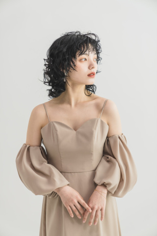 【新作ドレス】スモーキーカラーのスレンダードレスできました