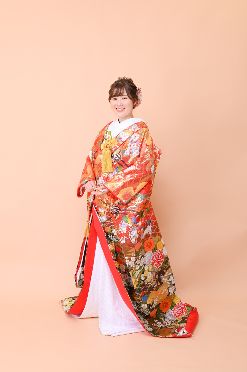 赤×金の色打掛
