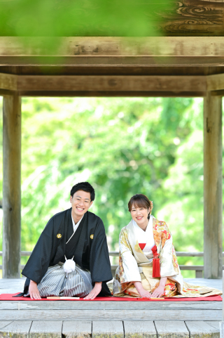 成田山公園の浮御堂で!