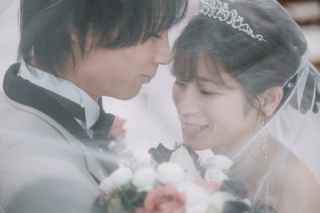 幻想的なベールインショットはいかがでしょうか♪