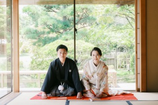 和装撮影の庭園紹介