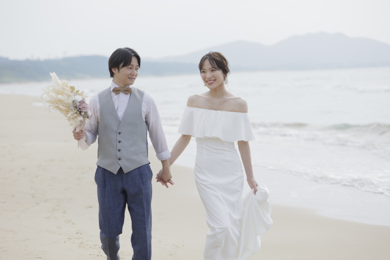 『幣の浜』糸島洋装ロケ♪