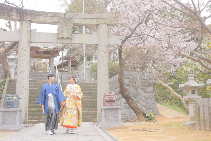 『紅葉八幡宮』和装ロケ