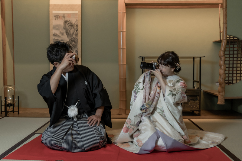 高宮庭園茶寮 お二人だけの空間を写真に