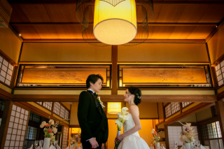 高宮庭園茶寮 お二人のご希望に沿った撮影を