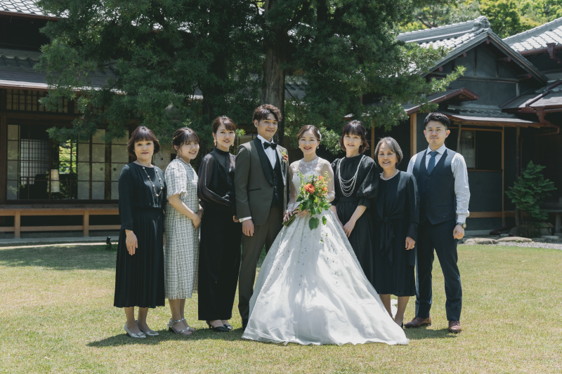 高宮庭園茶寮　大切な人たちに見守られながらの写真撮影