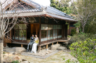 高宮庭園茶寮　洋装と和の融合