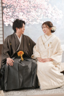 白無垢から色打掛にチェンジ！