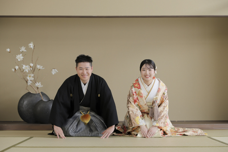 屋内庭園での和装撮影♪