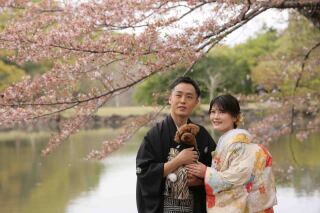 ペットと一緒にウエディングフォト