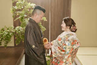 和庭園スタジオで、、、。