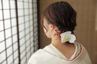 和装洋装ヘアスタイル