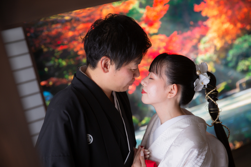 光の遊園地で幻想的な前撮り