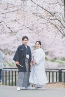 和装で桜ロケーション撮影♪