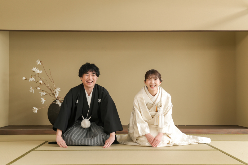 屋内庭園での和装撮影♪