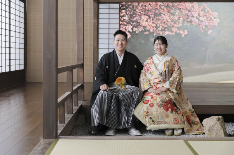 屋内庭園での和装撮影♪