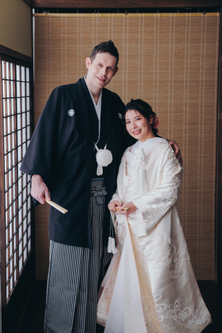 白無垢ヘアと黒紋付