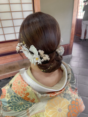 和装シニヨン2選♪