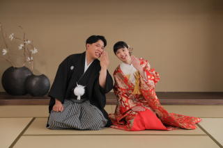 屋内庭園での和装撮影♪