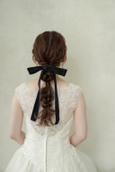 編みおろし×ベロアリボン♡