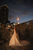 中之島での洋装ロケーションのご紹介・.:+