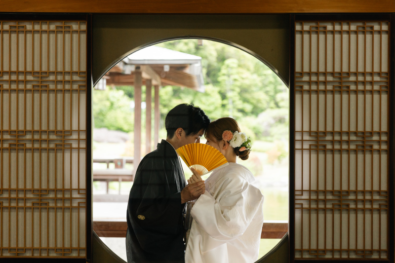日本庭園でおしゃれウェディングフォト♡