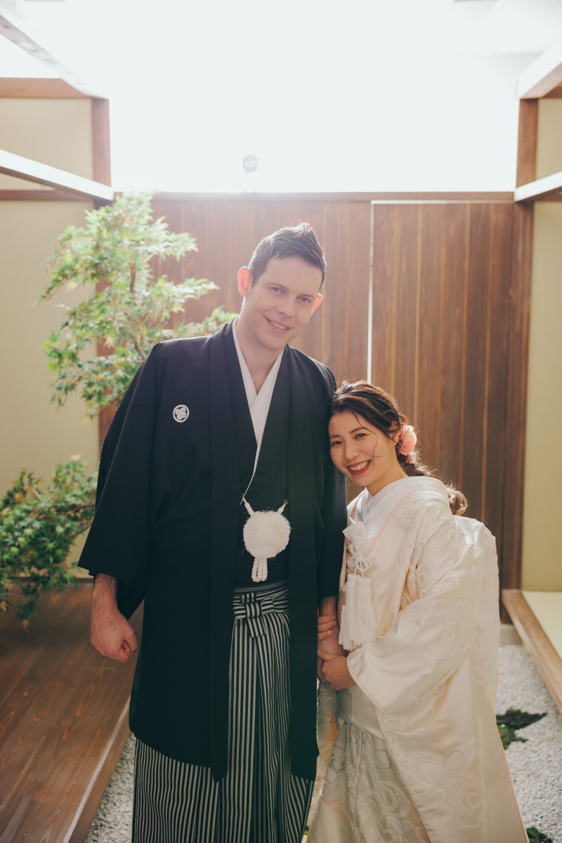 白無垢ヘアと黒紋付