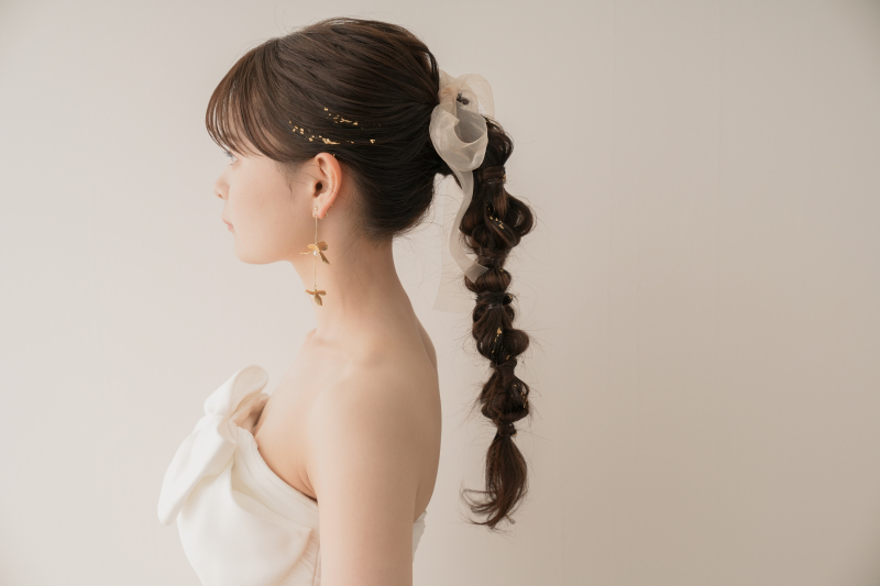 ロングヘアアレンジ!編みポニー♡