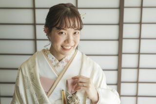 白無垢ゆるふわシニヨン