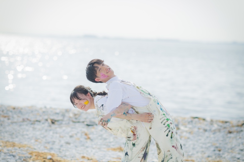 海でペイントフォト!