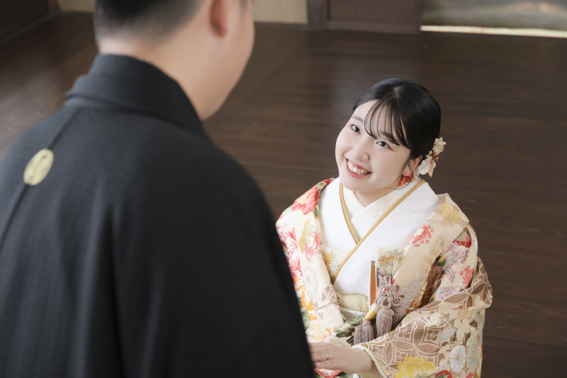 屋内庭園での和装撮影♪