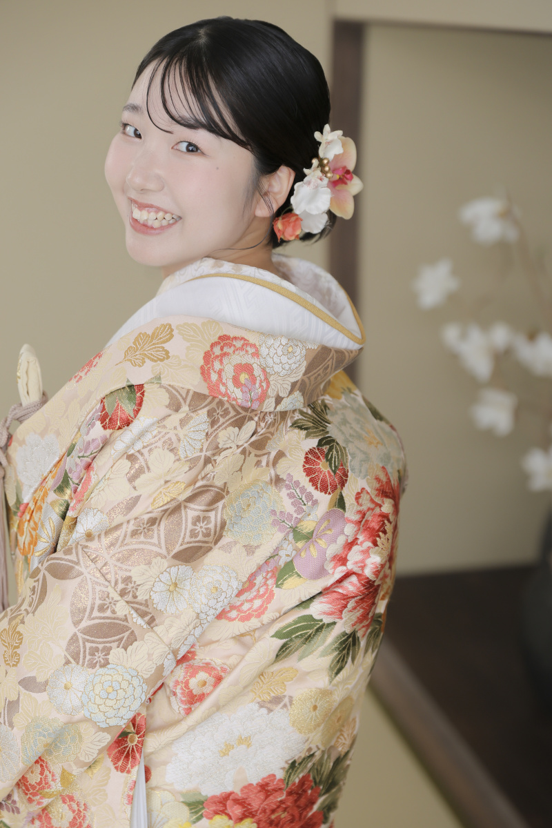 屋内庭園での和装撮影♪