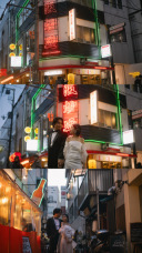 夜のなんばでネオン街ロケーション♪