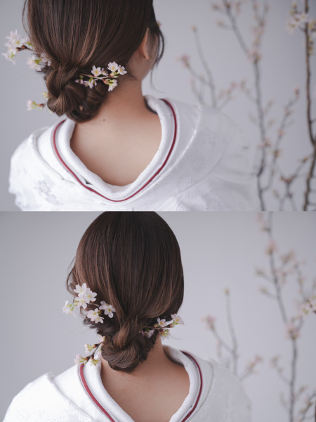 生花「桜」× 白無垢でウェディングフォト