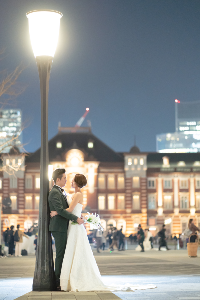 街頭を使ったポーズ